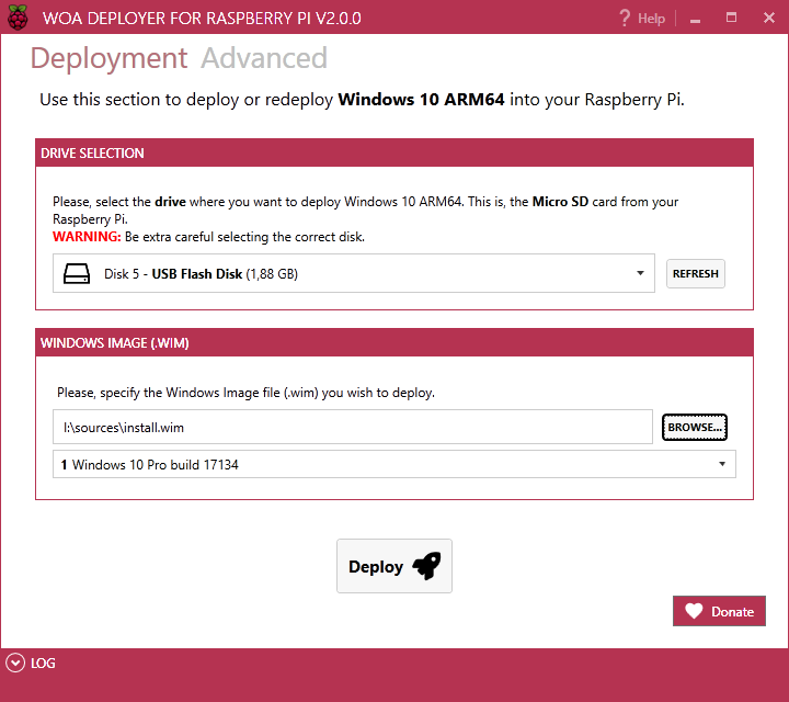 how to load windows 10 iot iso on sd card